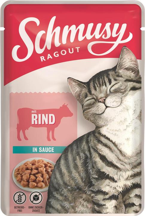 Produktbild Schmusy Nassfutter Ragout Rind Sauce, 22 x 100 g (Adult, 1 Stk., 2200 g)