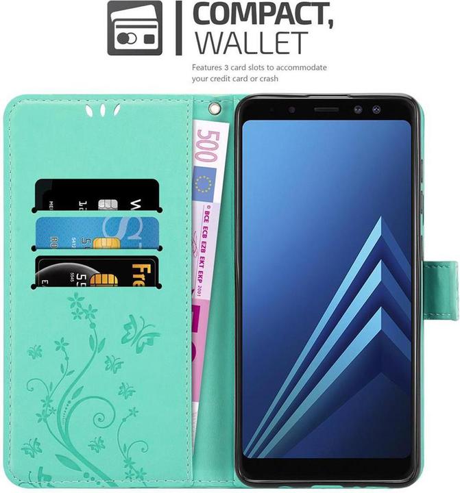 Image du produit Cadorabo Couverture du livre de fleurs (Samsung Galaxy A8 (2018))
