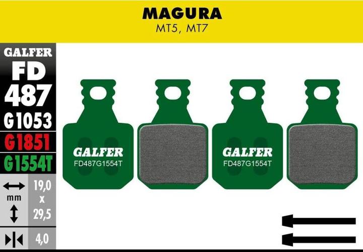 Galfer Bike Pro Bremsbeläge für Magura MT5/7 (Magura, Semi-Metallisch)