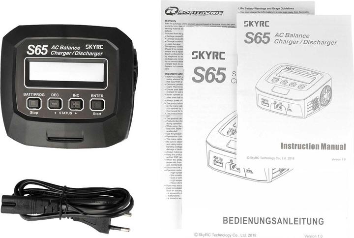 Actual product image SkyRC Charger AC S65 AC LiPo 2-4s 6A 65W Discharge 2A 10W