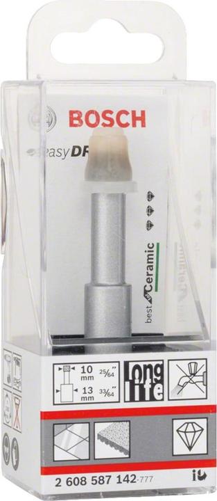Image du produit Bosch Professional Zubehör Forets diamantés à sec Easy Dry Best for Ceramic, 10 x 33 mm (10 mm)
