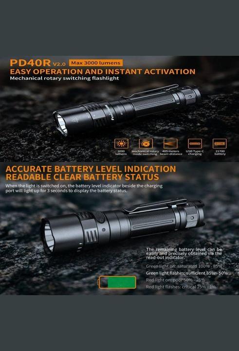 Produktbild Fenix PD40R V3.0 (14.30 cm, 3000 lm)