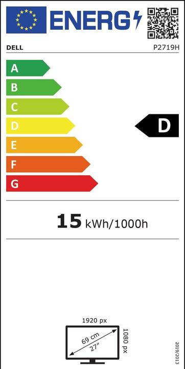Energie-Label Dell P2719h (1920 x 1080 Pixel, 27")
