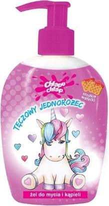 Chlapu Chlap Regenbogen Splap Regenbogen Einhorn -Reinigungsgel und Bad süsse Waffeln, 236 ml (236 ml)