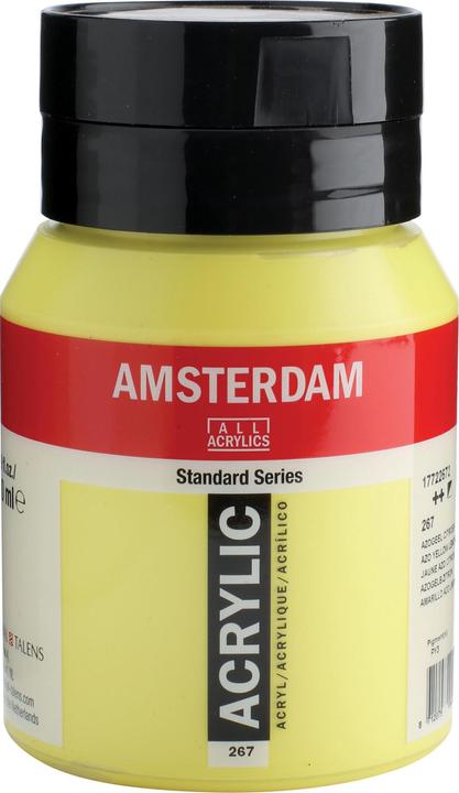 Actual product image Talens Amsterdam Standard Series acrylic bottle 500 ml, zircon yellow (Lemon, 500 ml)