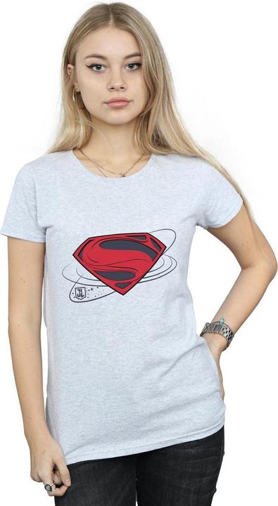 Image du produit - T-shirt JUSTICE LEAGUE MOVIE SUPERMAN LOGO - Femme (L)