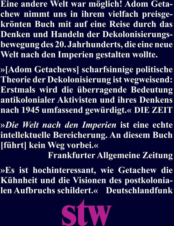 Actual product image Die Welt nach den Imperien (German, Adom Getachew, 2024)