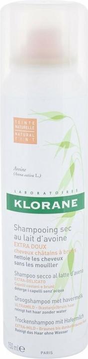 Produktbild Klorane Hafermilch Trockenshampoo getönt | Shampooing Sec extra doux au lait d' Avoine Bruns (150 ml, Trockenshampoo)