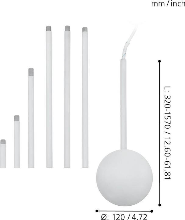 Image du produit EGLO Extension (Conduit, 157 cm)