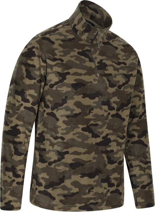 Actual product image Mountain Warehouse Mens Camber II Camo Half Zip Fleece Top (S)