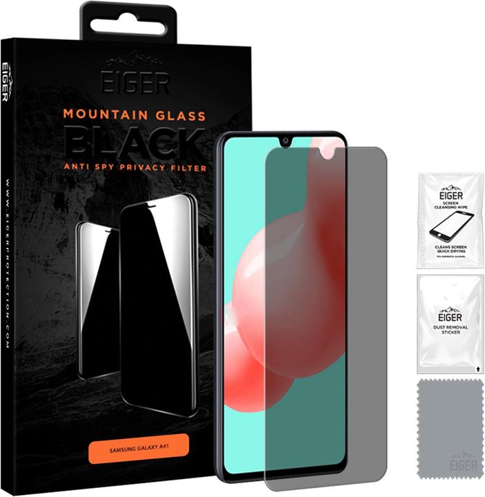 Actual product image Eiger Mountain Glass Black (1 Piece, Samsung Galaxy A41)