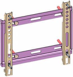 Image du produit Hikvision DS-DM1932W - Agrafe pour écran plat - SPCC acier laminé à froid - noir - (Kit de montage)