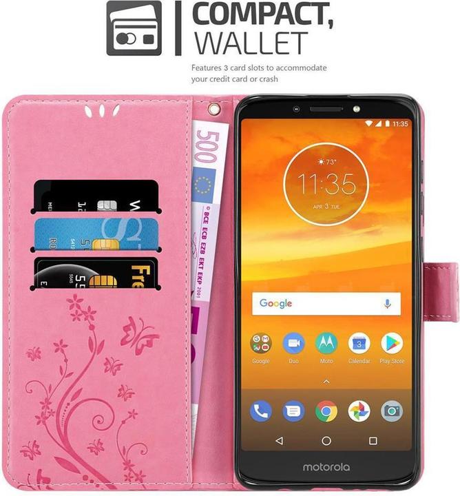 Produktbild Cadorabo Flower Book Cover (Motorola Moto E5 Plus)