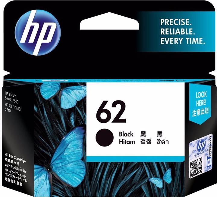 Actual product image HP 62 - Black - Original - Ink Cartridge - for Envy 55XX, 56XX, 76XX (FC)