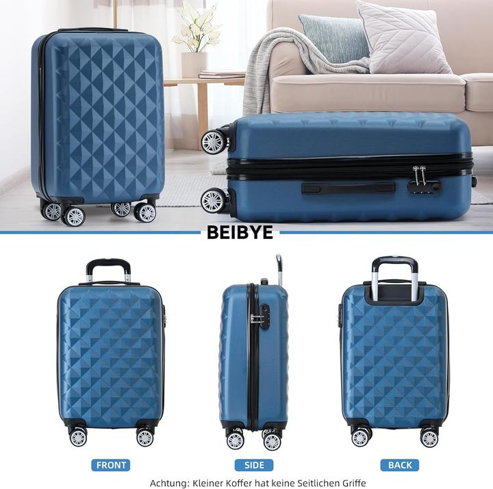 Actual product image Beibye Hartschalen-Trolley (45 l, Hand luggage (up to 50 litres))