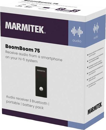 Image du produit Marmitek BoomBoom 75, récepteur de musique Bluetooth avec batterie rechargeable (Récepteur)