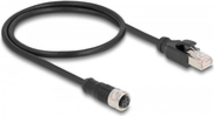 Produktbild Delock M12 Adapterkabel D-kodiert 4 Pin Buchse zu RJ45 Stecker 50 cm (S/FTP, CAT5e, 0.50 m)