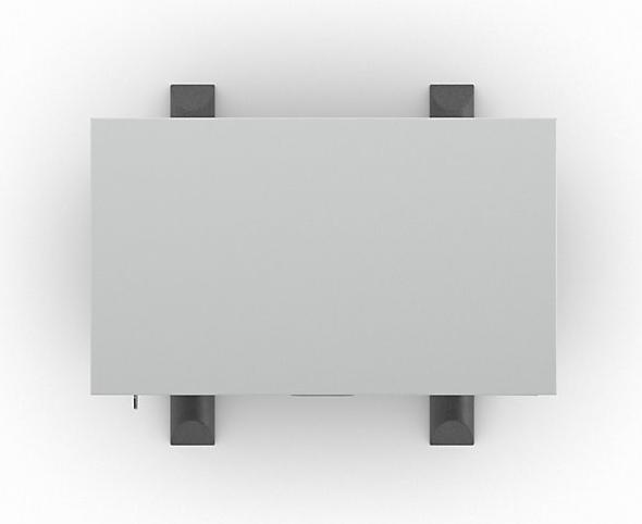 Produktbild eurokraft basic Computerschrank, Standardausführung, lichtgrau/enzianblau (60 cm, 163.80 cm)