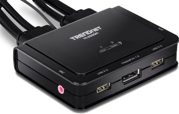 Actual product image Trendnet TK-220DPI Keyboard/Video/Mouse (KVM) Switch Black