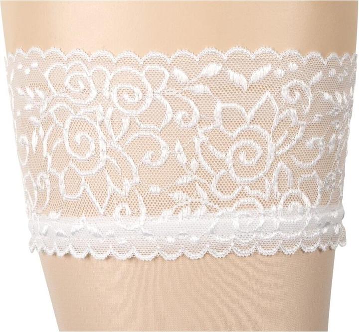Actual product image Cottelli Collection Stockings with lace white (L)