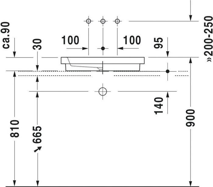Produktbild Duravit Einbauwaschtisch 2ND FLOOR o ÜL HLB 580x415mm o HL IB weiss WG (415 mm, 580 mm)