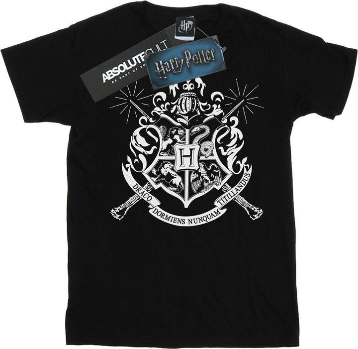 Actual product image Boys Hogwarts Badge Wands T-Shirt (140, 146)