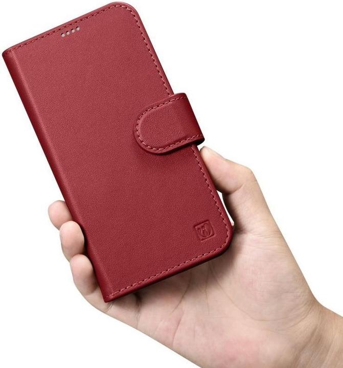 Produktbild iCarer Magazin Wallet Case 2 in1 iPhone 14 Pro Leder Flip Case AntiRFID rot (WMI14220726-RD) (Apple iPhone 14 Pro)