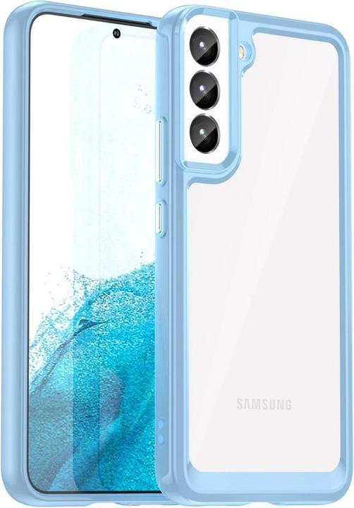 Immagine prodotto Hurtel Custodia Outer Space per Samsung Galaxy S23 con cornice flessibile blu (Samsung Galaxy S23)