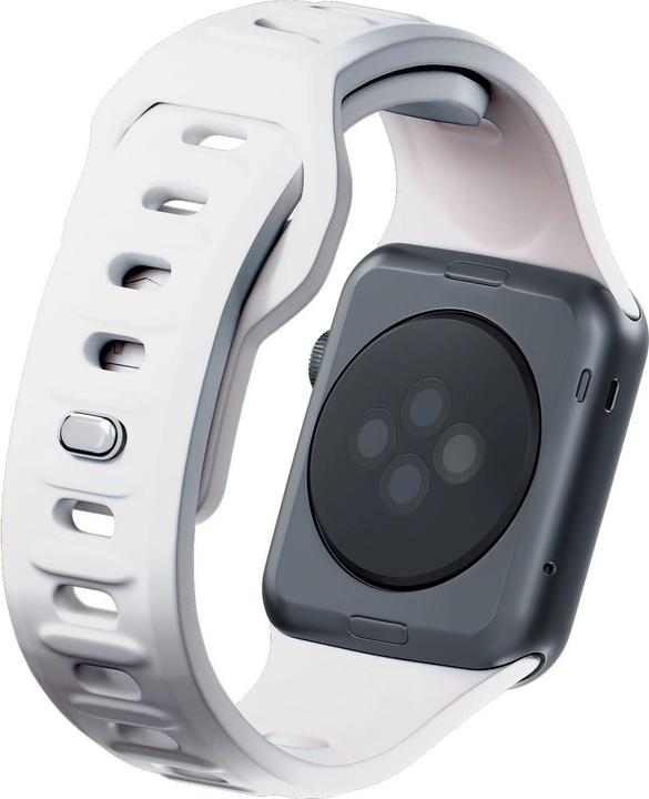 Produktbild 3MK Silicone Watch Strap biały/white dla Apple Watch 42/44/45/49mm (Edelstahl, Silikon, 3, 4, 9, Ultra)