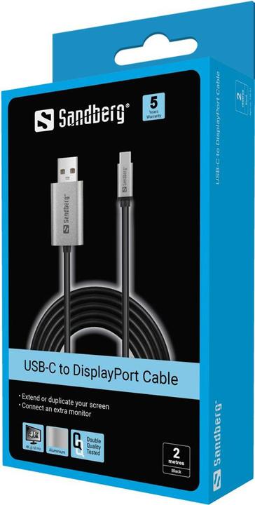 Actual product image Sandberg DisplayPort – USB C (2 m, DisplayPort)