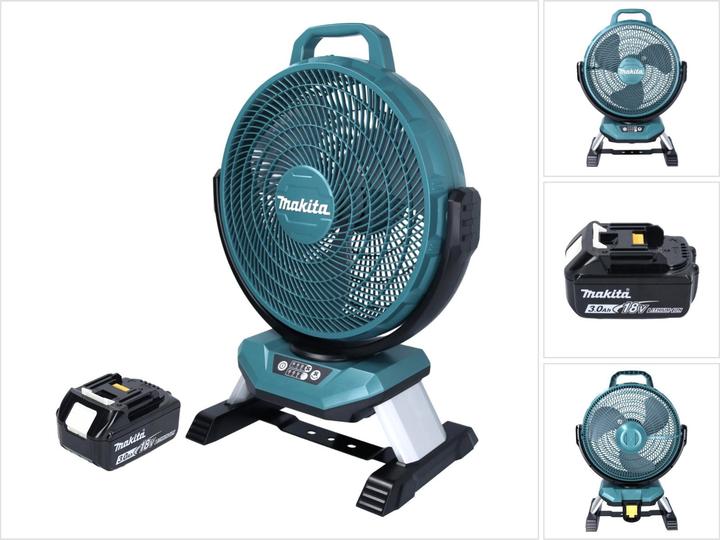 Makita DCF 301 F1 Akku Ventilator Lüfter 18 V 33 cm + 1x Akku 3,0 Ah - ohne Ladegerät