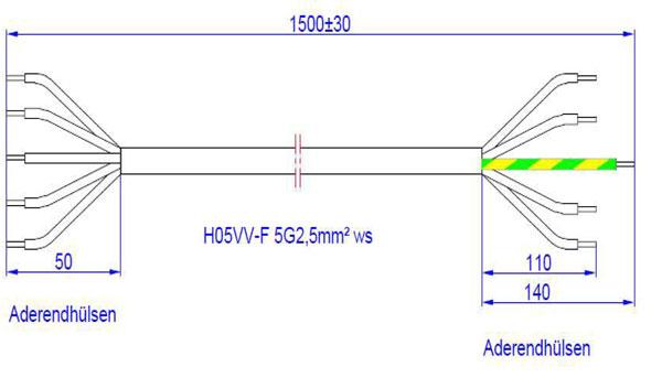 Actual product image Bachmann Rubber hose line HVVF (1.50 m)