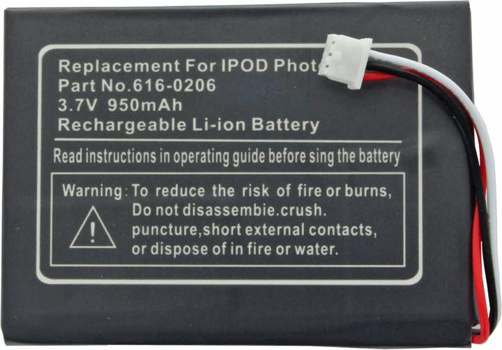 Actual product image AccuCell Battery for Apple iPod Photo 616-0206