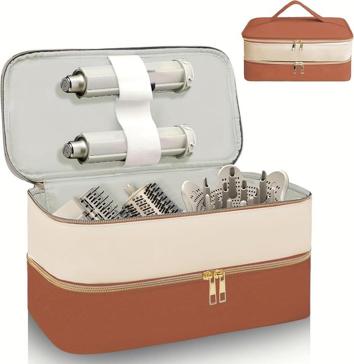 Only-Bags.Store Zweilagige Haartrockner-Reisetasche - Wasserfeste, kratzfeste Organizer-Tasche mit hohem