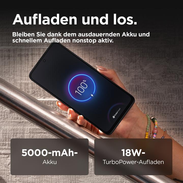 Produktbild Motorola Moto G35 (256 GB, Midnight Black, 6.72", SIM + eSIM, 50 Mpx, 5G)