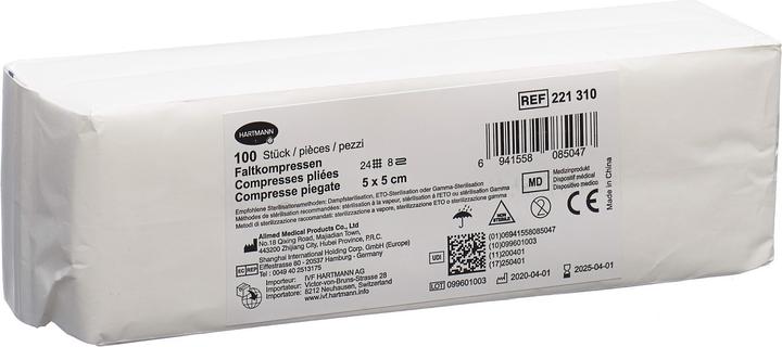 IVF Hartmann Faltkompresse Typ 24 5x5cm 8 fach