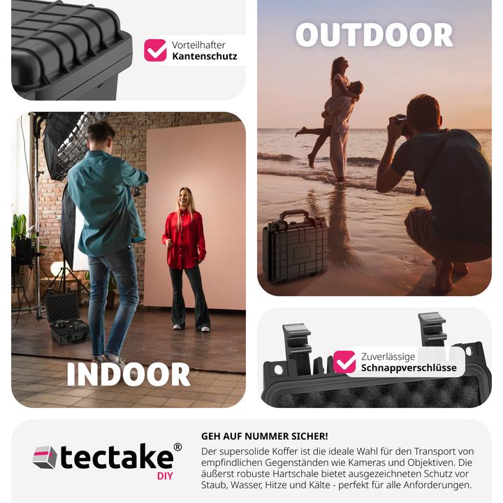 Produktbild tectake Fotokoffer Universalbox (Fotokoffer, 4.40 l)