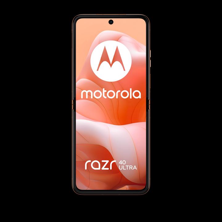 Actual product image Motorola Razr 40 Ultra Orange (256 GB, Peach Fuzz, 6.90", SIM + eSIM, 12.58 Mpx, 5G)