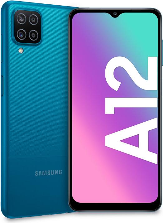 Samsung Galaxy A12 UE (128 Go, Bleu, 6.50", Double SIM, 48 Mpx, 4G)