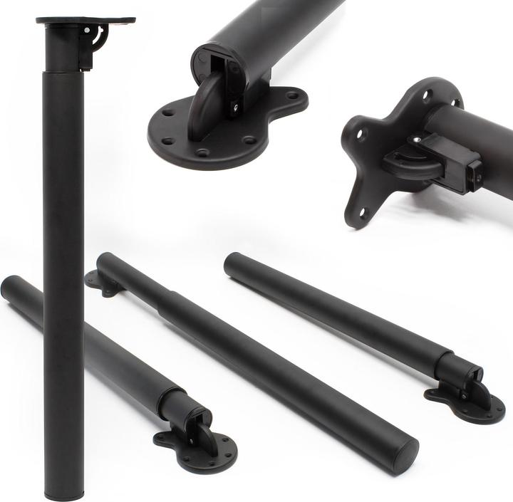 Wiltec Table legs set of 4 with adjustable height 70-110cm Furniture foot