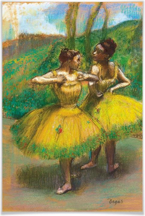 Image du produit Trenddeko Degas - Deux danseuses en jaune (60 x 90 cm)