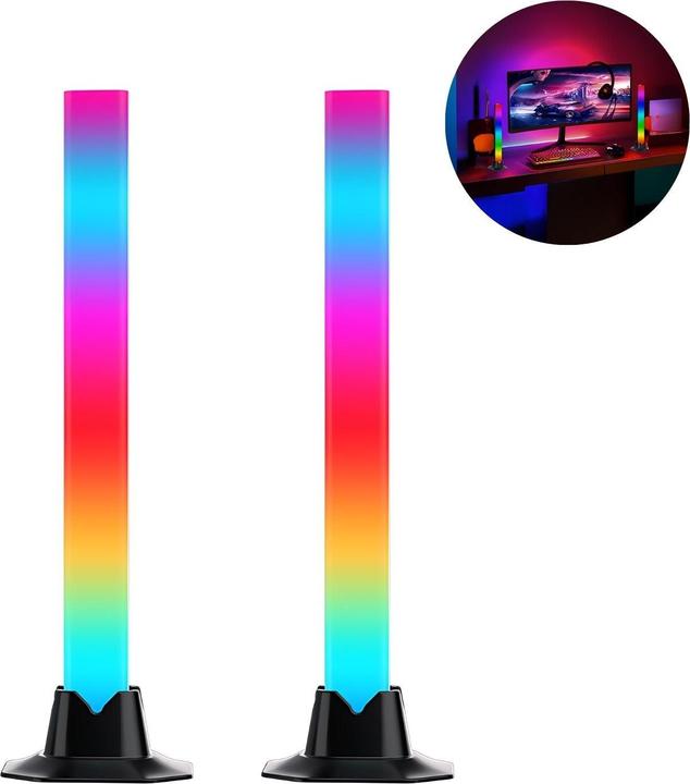 Image du produit Hermex 2er Set LED-Umgebungslicht Stehlampe Hintergrund-Beleuchtung Desktop-Licht
