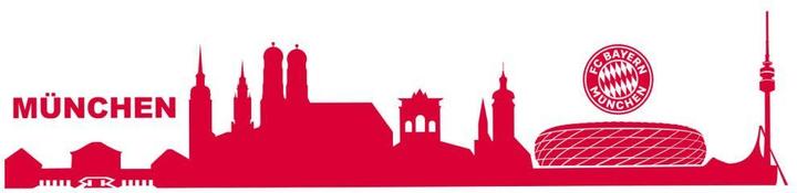Image du produit FC Bayern München Skyline de Munich avec logo (220 x 49 cm)