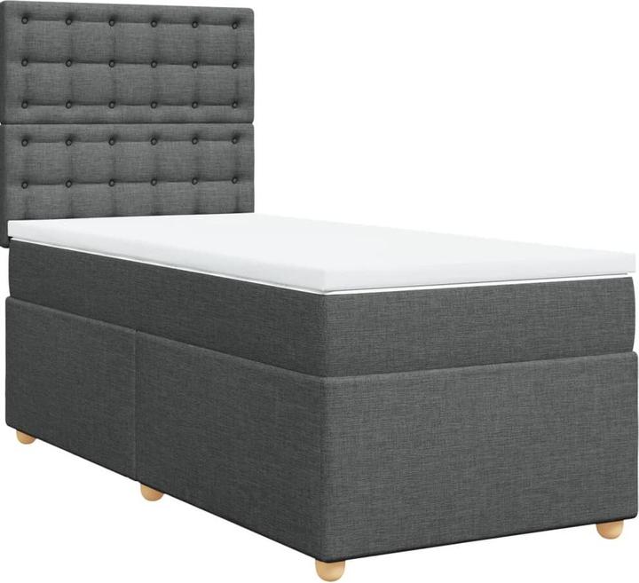 Produktbild VidaXL Bo x springbett mit Matratze 90 x 190 cm Stoff (90 x 190 cm, 90 x 190 cm)