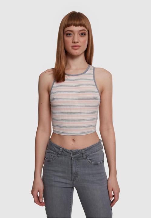 Image du produit Urban Classics Ladies Rib Stripe Cropped Top (XS)