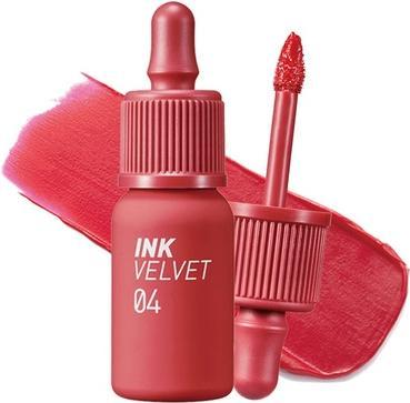 Actual product image Clio Peripera Ink the Velvet Lip Tint Liquid Lip 0.14 fl oz 004 Vitality Coral (004 Vitality Coral)