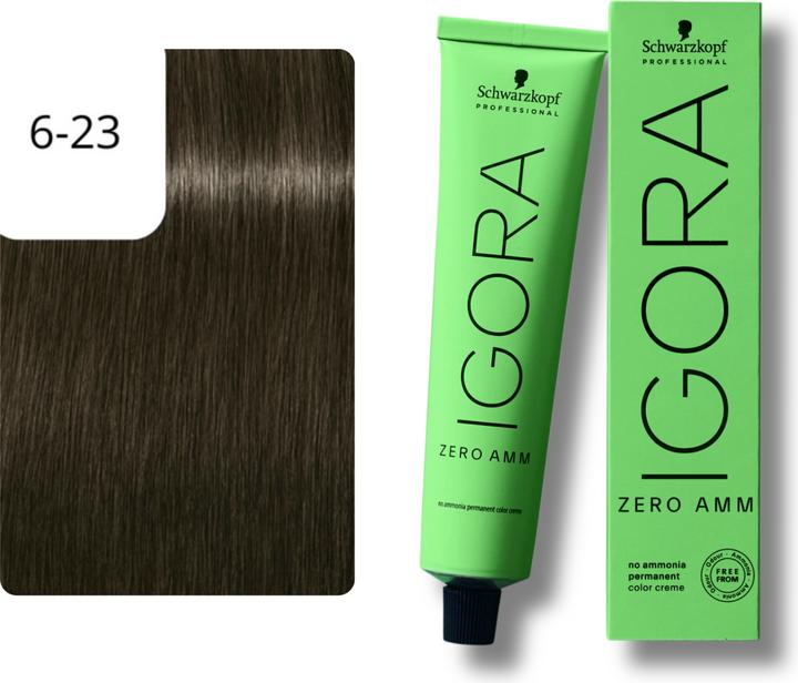 Actual product image Schwarzkopf Igora Zero AMM - 6-23 Dark Blonde Ash Matt (6-23 Dark Blonde Ash Matt)