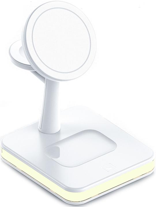 Actual product image PhoneLook Fast Charge 4 in 1 Wireless Charging Station incl. MagSafe + LED Light (25 W)