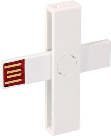 Image du produit Pluss Lecteur de carte à puce ID blanc (USB 2.0)