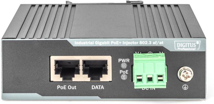 Actual product image Digitus Industrial Gigabit PoE+ Injector 802.3 af/at 60W output power DIN rail and wall mount -... (802.3at (PoE+), 60 W)